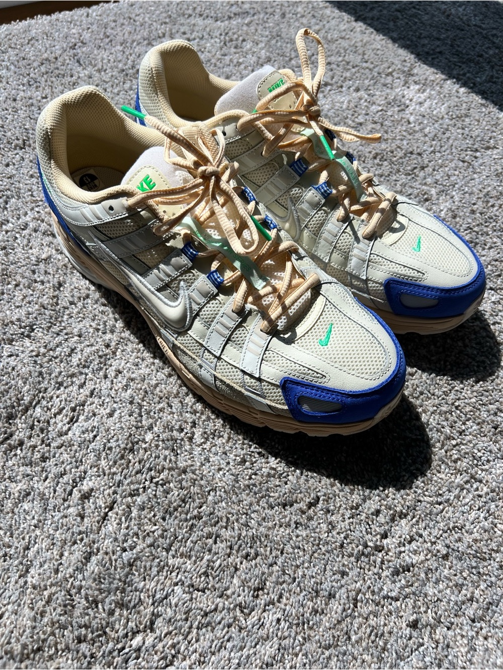 Nike P-6000. Coconut milk medium blue. Size 13